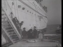 Jewish immigrants arrive in Palestine, 1939 Stock Footage