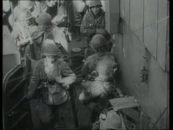 US troops arrive at Anzio, German counterattack, Italian Campaign, 1944 Stock Footage