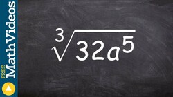 Learn how to take the cube root of a variable expression, cube root Instructional Video