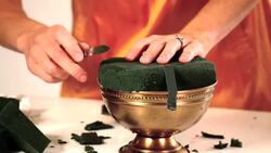 How to Secure & Trim Floral Foam for Flower Arrangement Instructional Video