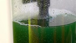 spirulina green liquid superfood - food supplement vitamin protein and beta carotene source Stock Footage