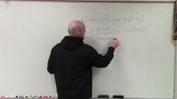 Simplifying a logarithmic expression by condensing multiple terms Instructional Video