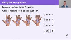 Recognise the equivalence of 2/4 and 1/2 Instructional Video