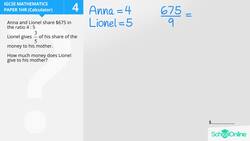 Ratios: Solving a Problem with Money and Fractions Instructional Video