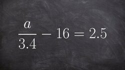 Solving a two step equation Instructional Video