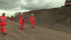 Boris Johnson visiting HS2 construction site News Clip