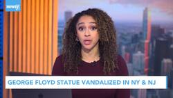 George Floyd Statues Vandalized in New York, New Jersey News Clip