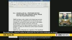 Burnaby council votes unanimously to ask Ottawa to impose full arms embargo on Israel News Clip