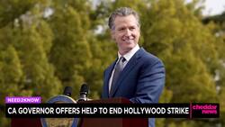 CA Gov. Newsom Offers Help to End Hollywood Strike News Clip