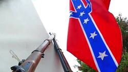 background - civil war in the USA - camp of the Confederates Stock Footage