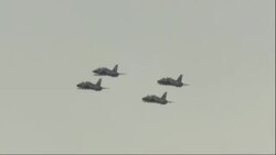 Hawk jets fly during an event to commemorate the 75th anniversary of the D-Day landings News Clip
