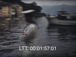 Visiting The Old Fashioned Port Of Santa Margherita Stock Footage