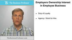 Employer's Ownership Interest in Employee's Business Instructional Video