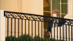 Trump Returns to White House, Removes Mask for Photo News Clip