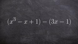 How to change the subtraction of two polynomials to addition Instructional Video