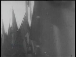 Hitler speaks at the 1934 Nuremberg Rally Stock Footage