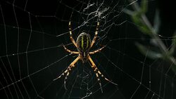 Argiope bruennichi, wasp spider Stock Footage