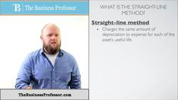 Straight Line Depreciation Method Example Instructional Video