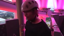 CLEAN : Adventure lovers defy gravity on giant Chinese TV tower News Clip