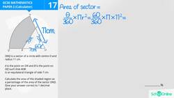 GCSE Secondary Maths Age 13-17 - Geometry & Measures: Sector of a Circle - Explained Instructional Video