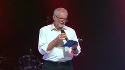 British Labour Party leader Jeremy Corbyn speaks at Great Big Rally News Clip