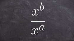 Why does the division property of exponents work Instructional Video