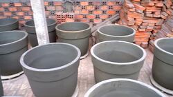 A Lot of Flower Pot pottery before Burning in Factory Stock Footage