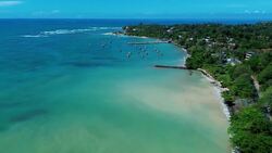 Drone Flight Over Galle: Sri Lanka’s Historic Fort City Stock Footage