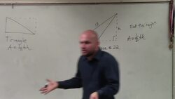 How to determine the height of a triangle when given the area Instructional Video