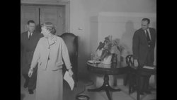 First lady Mamie Eisenhower gives press conference on her new role as first lady News Clip