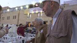 Holocaust survivors mark Hannukah at Western Wall News Clip