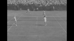 US's Tony Trabert and Vic Seixas defeat Australians Lewis Hoad and Kenneth Rosewall to win the US Nationals men's doubles championship News Clip