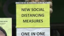 Social Distancing Measures Sign News Clip