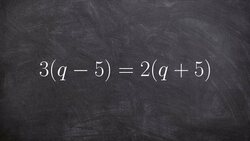 Solving a multi step equation using distributive property one solution Instructional Video