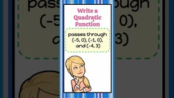Write a Quadratic in Standard Form HS.A-APR.B.3 Instructional Video