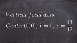 Given the center, b and eccentricity find the equation of a hyperbola Instructional Video