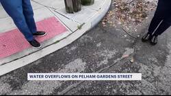 Water overflow takes over Pelham Gardens street News Clip