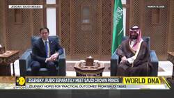 Zelensky, Rubio separately meet Saudi Crown Prince News Clip