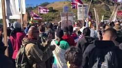 Hawaiians protest giant telescope build News Clip