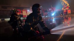 Firefighters battle blaze at Odesa warehouse News Clip