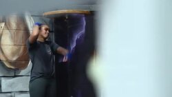 Natasha Jonas training on a speed bag News Clip