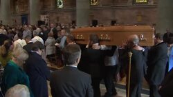 Lyra McKee Funeral Belfast- Casket Entering Church News Clip