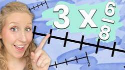 Multiplying a Whole Number By A Fraction - Number Line Instructional Video