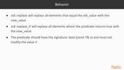 C++ Standard Template Library in Practice - Replacing and Transforming - std::replace Instructional Video