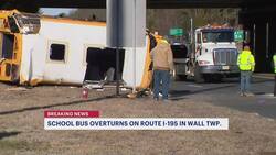 Student seriously injured in bus crash on I-195 in Wall Township News Clip