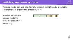 Checking and securing understanding of the distributive law with algebraic terms Instructional Video