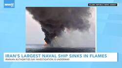 Iran's Largest Naval Ship Sinks In Flames News Clip