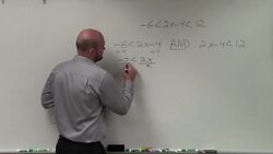 Solving and graphing and solving compound inequality into two separate inequalities Instructional Video