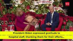 Watch: President Biden and First Lady Jill share Christmas cheer at Children's National Hospital News Clip