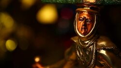 Shaman Ritual figure hd footage Stock Footage